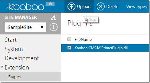 Subir Plugin en Kooboo CMS