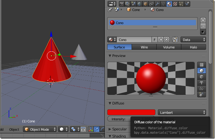 Nuevo Material en Blender