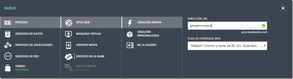 Creando un Sitio Web en Azure